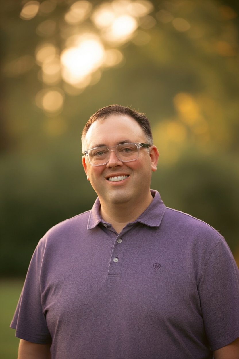 Travis Kindler smiling, outdoors